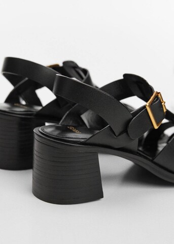 MANGO Strap Sandals 'fisher' in Black