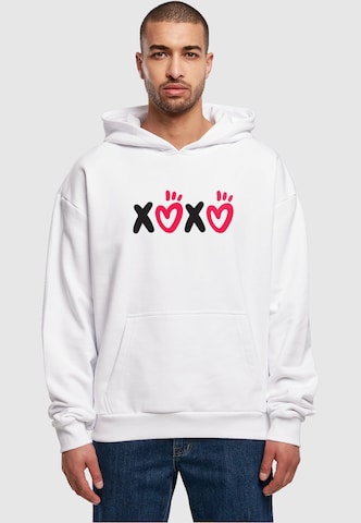 Merchcode Sweatshirt ' Valentines Day - XOXO' in Weiß: predná strana