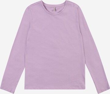 T-Shirt KIDS ONLY en violet : devant