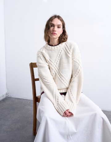 TOPSHOP Πουλόβερ 'MEGAN' σε λευκό: μπροστά