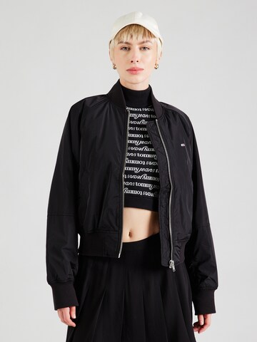 Giacca di mezza stagione 'Essential' di Tommy Jeans in nero: frontale