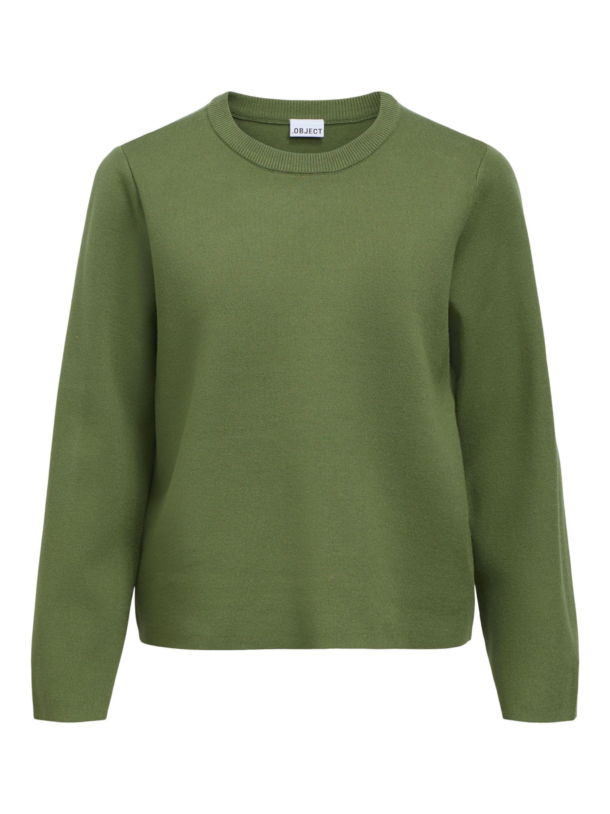 OBJECT Pullover 'OBJREYNARD' in M in oliv, Produktansicht