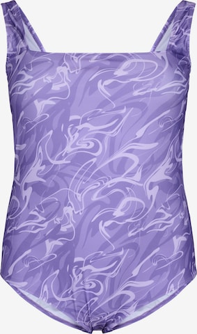 Swim by Zizzi Swimsuit 'SMIA' in Purple: front