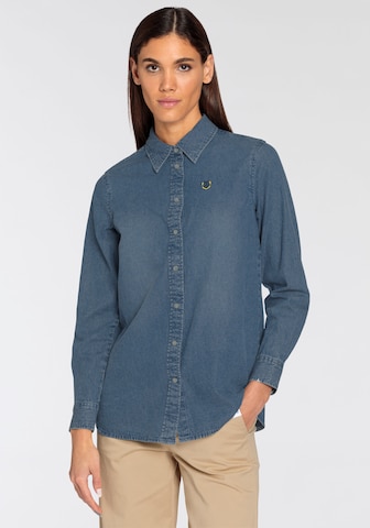 DELMAO Blouse in Blue: front