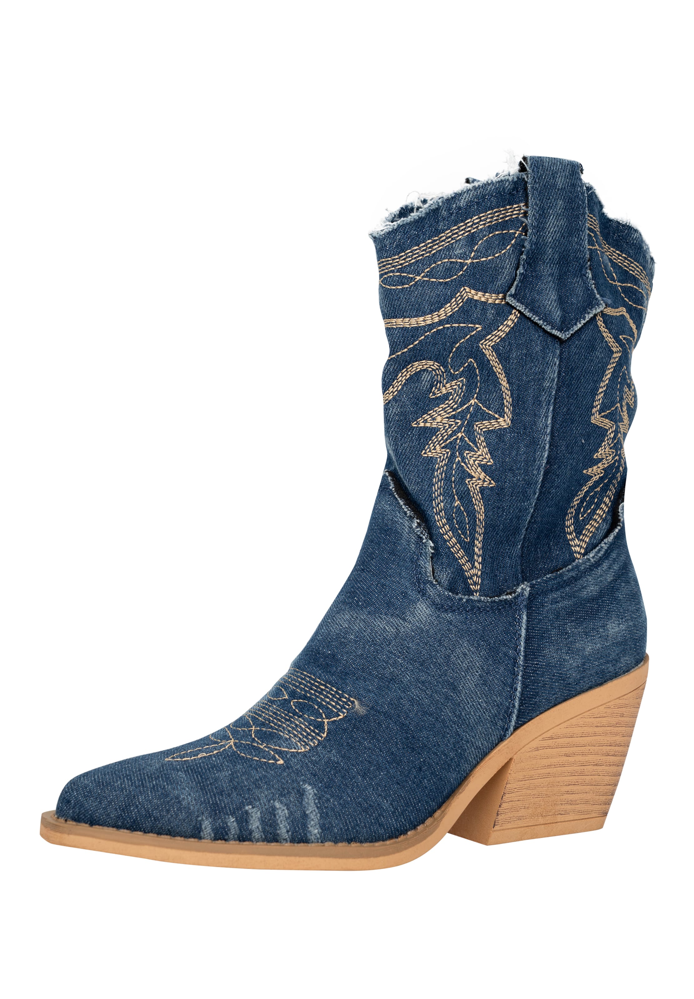 Stivale da cowboy di Elara in blu: frontale