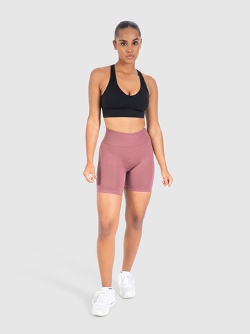 Smilodox Slimfit Sportbroek 'Amaze Scrunch' in Roze