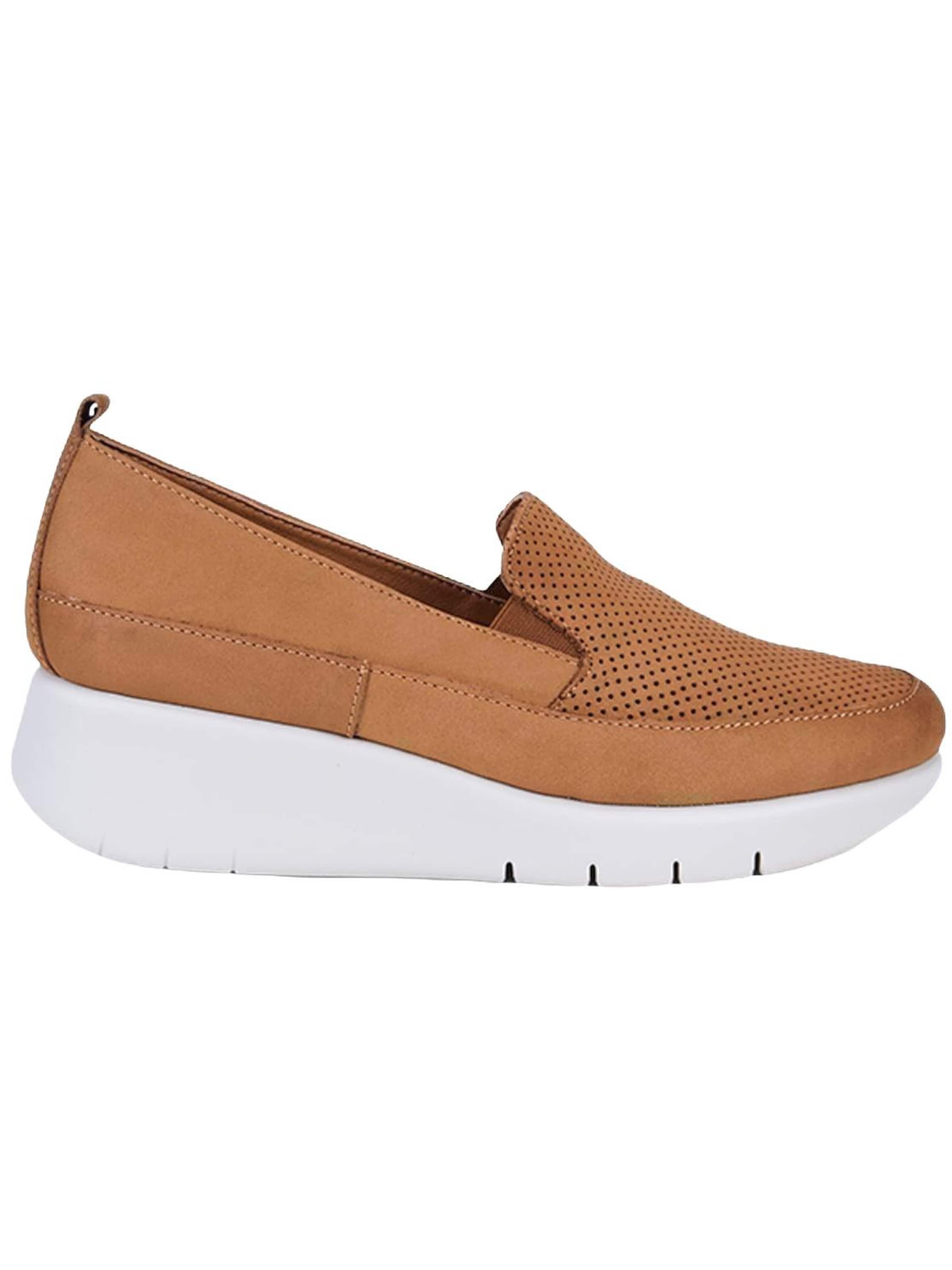 Desa - Zapatos bajos 'DESA Damen DesaComfort Perforierte Keilschuhe aus Leder' en marrón