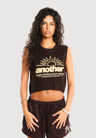 Another Cotton Lab - Colete de malha em castanho: frente