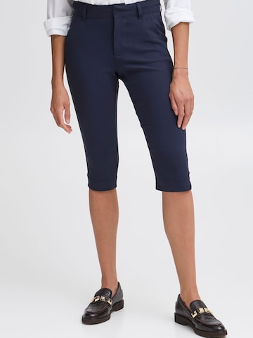 Coupe slim Pantalon 'Dixi' b.young en bleu : devant