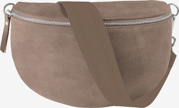 lePelou Gürteltasche 'ARIA large' in Grau: Vorderseite