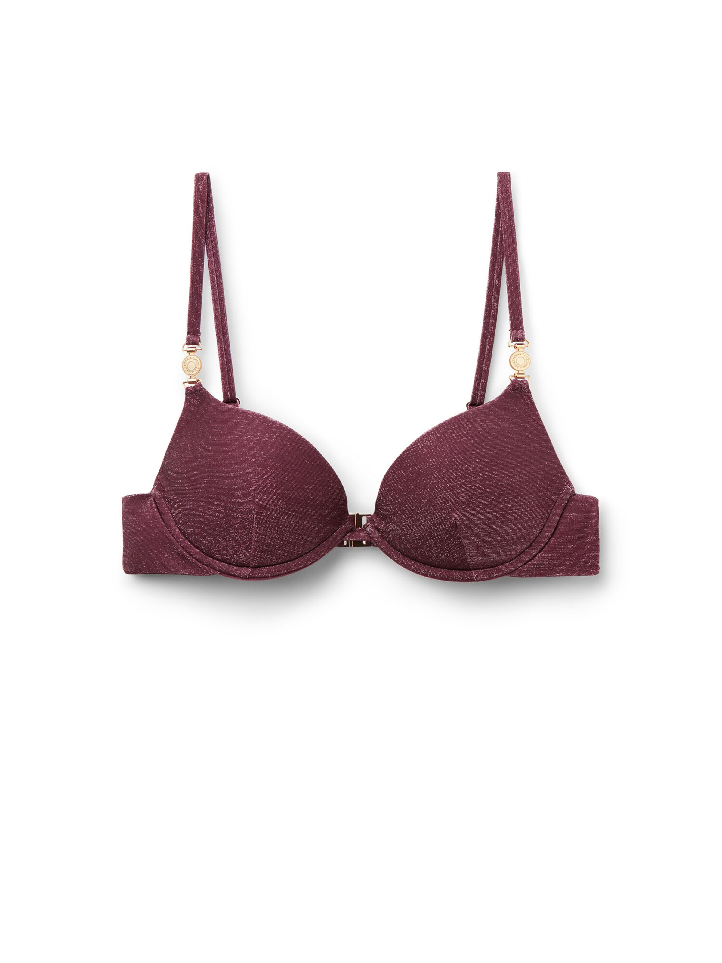 CALZEDONIA Bikini Top 'Golden Glow' in Gold / Blackberry, Item view