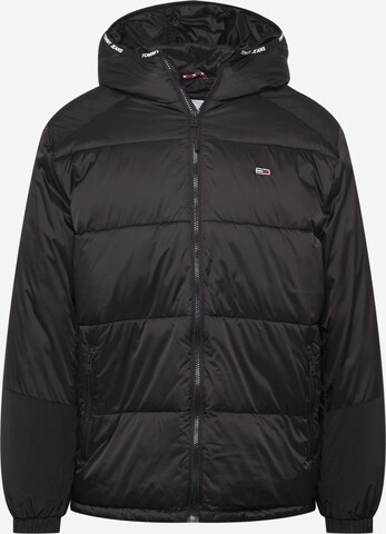 Tommy Jeans Winter Jacket in Black: front