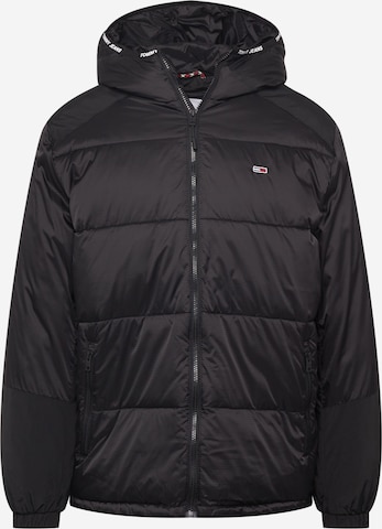 Tommy Jeans Winterjas in Zwart: voorkant