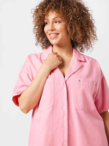 Tommy Jeans Curve Blouse in Pink