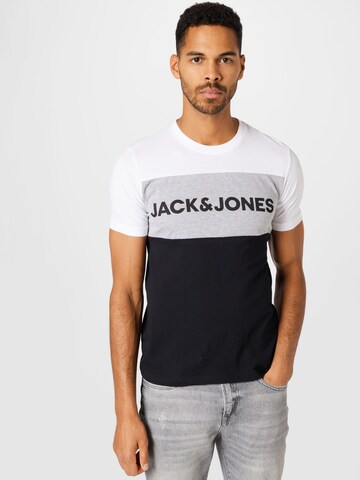 JACK & JONES Regular fit Тениска в бяло: отпред