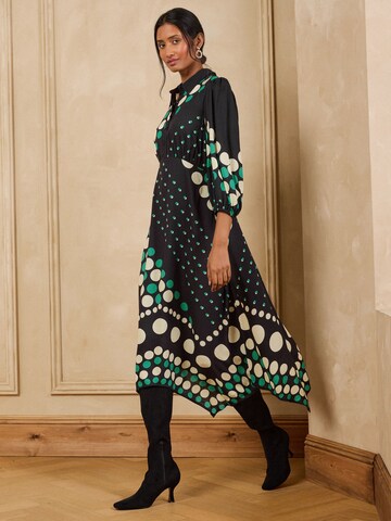 love & roses - Vestido camisero en negro