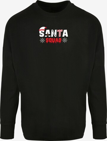 Merchcode Shirt 'Santa Squad' in Zwart: voorkant