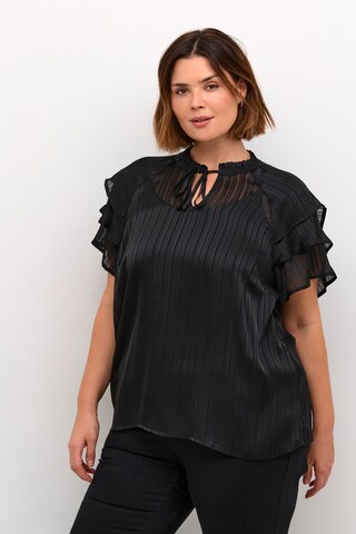 KAFFE CURVE Bluse 'Jola' in Schwarz