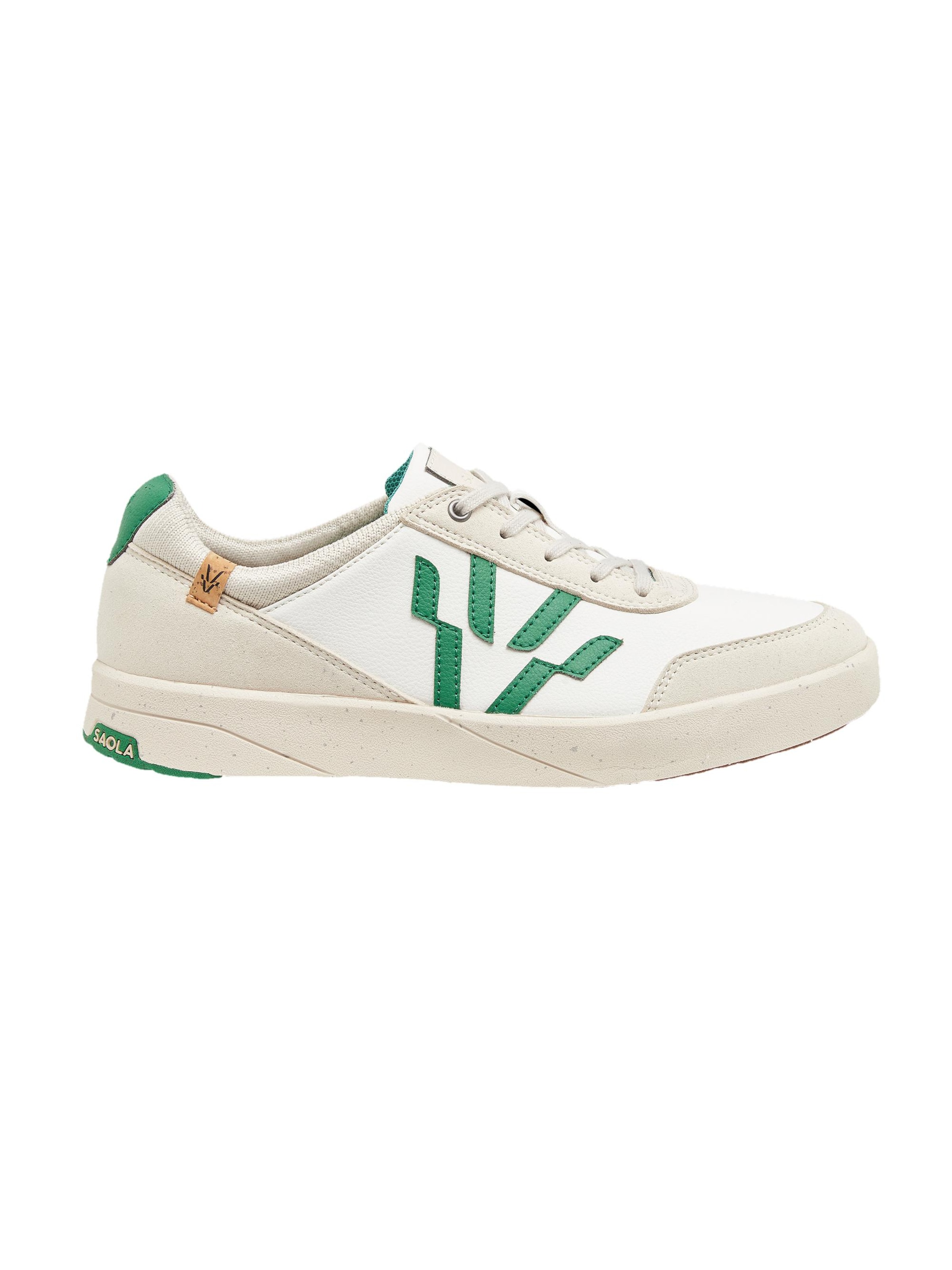 SAOLA Schnürschuh 'Cali W White Forest'‌‌‌‌‌ in Grün: Vorderseite