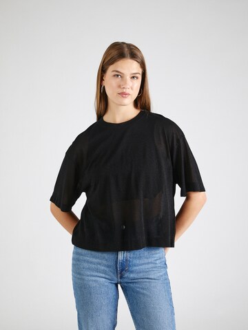 Tricou supradimensional 'LILANI' de la DRYKORN pe negru: față