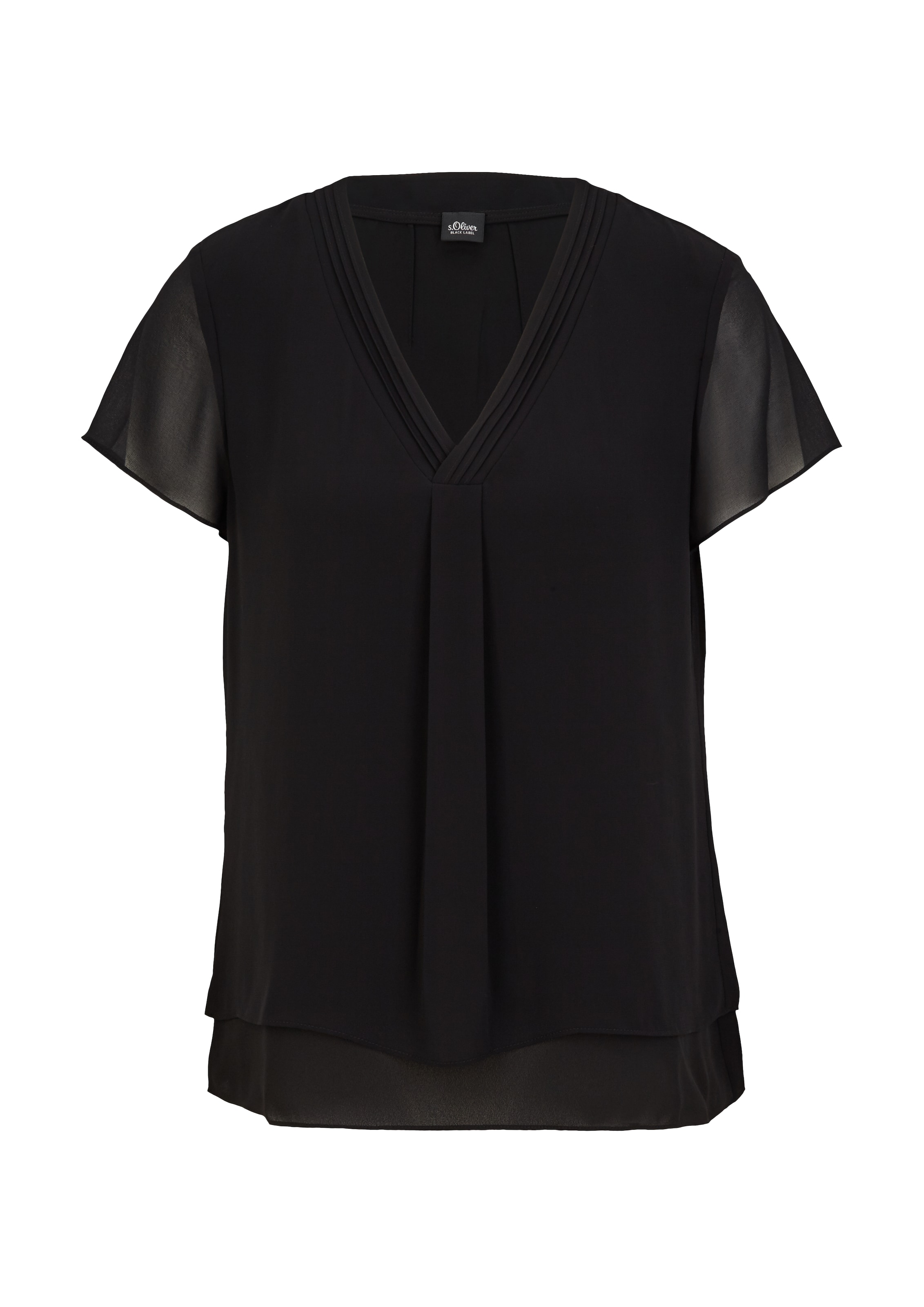 s.Oliver BLACK LABEL Bluse in Schwarz: Vorderseite