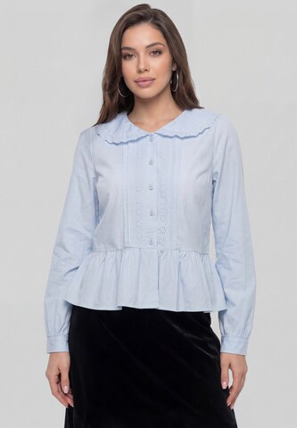 faina - Blusa en azul: frente
