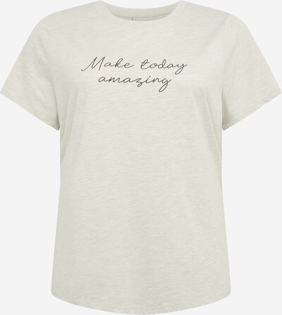 KAFFE CURVE T-shirt 'HILLA' en gris chiné / noir, Vue avec produit