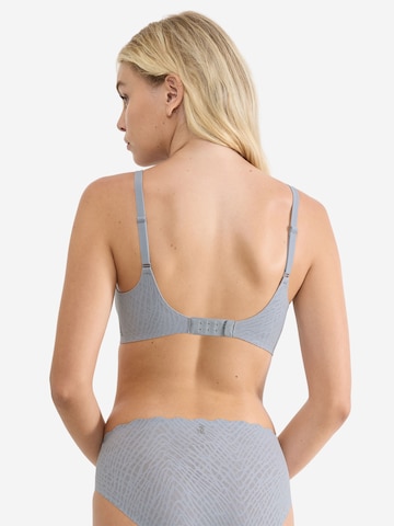 SLOGGI Push-up BH ' Blue ZERO Feel Bliss THE UP ' in Grijs