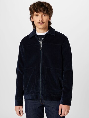 KnowledgeCotton Apparel Between-season jacket in Blue: front