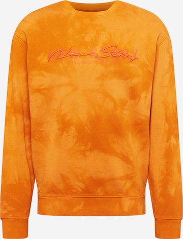 QS Sweatshirt in Oranje: voorkant