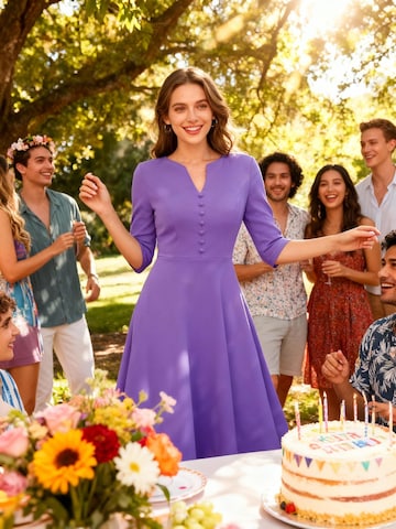 Zapaka Cocktail Dress in Purple
