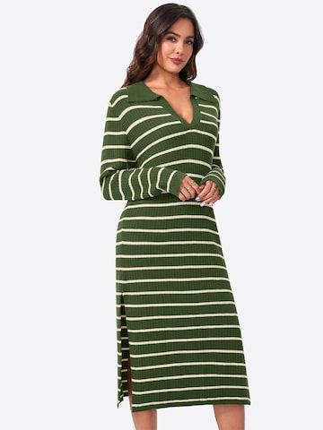 Rochie tricotat de la Imily Bela pe verde: față