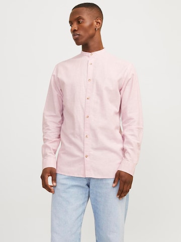 JACK & JONES Comfort Fit Skjorte 'JJESummer Band' i pink: forside