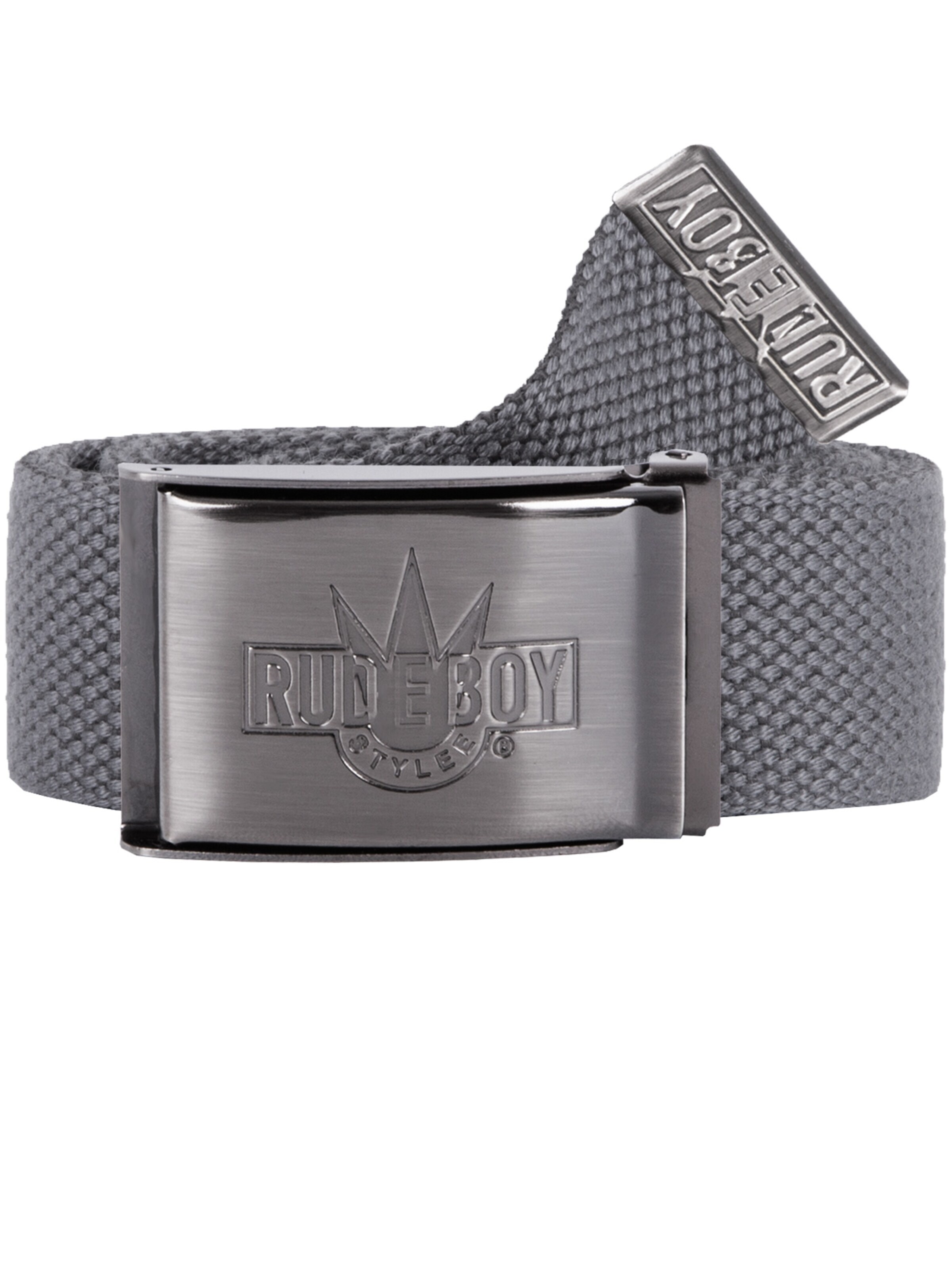 Rudeboy Stylee Belt 'Classic Rudeboy' in Grey: front