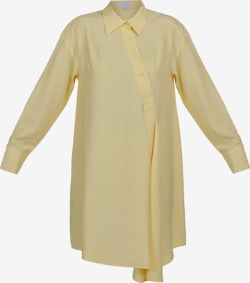 usha BLUE LABEL - Vestido camisero en amarillo: frente