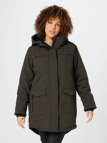 Manteau mi-saison 'Maastricht' ONLY Carmakoma en vert : devant