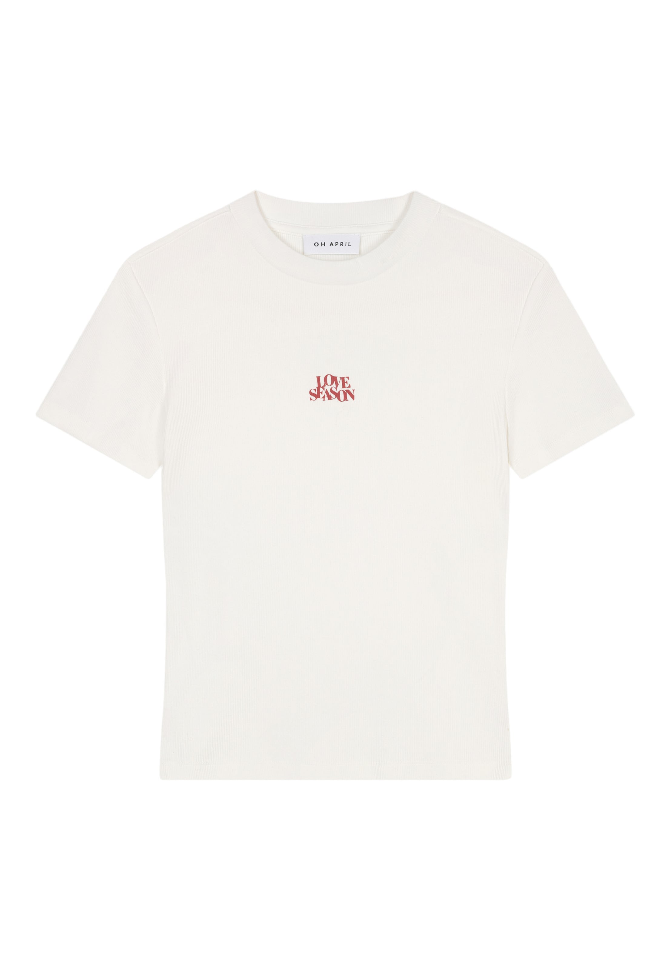 Maglietta 'Love Season' OH APRIL di colore rosso / bianco, Visualizzazione prodotti
