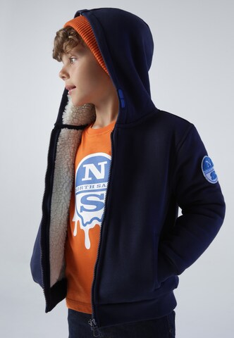 North Sails Zip-Up Hoodie in Blue