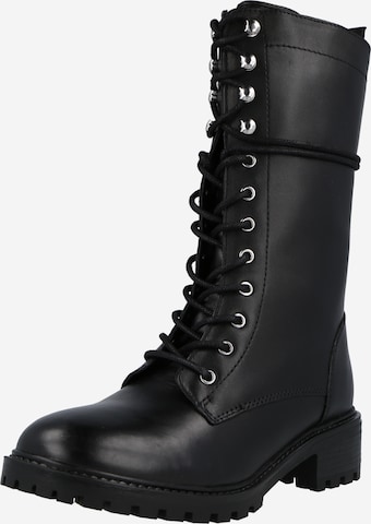 PS Poelman - Botas con cordones en negro: frente