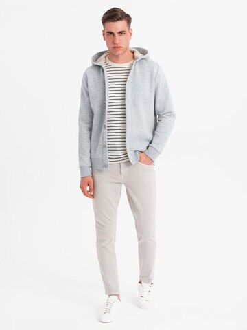 Ombre Sweatvest 'OM-SSZP-0186' in Grijs