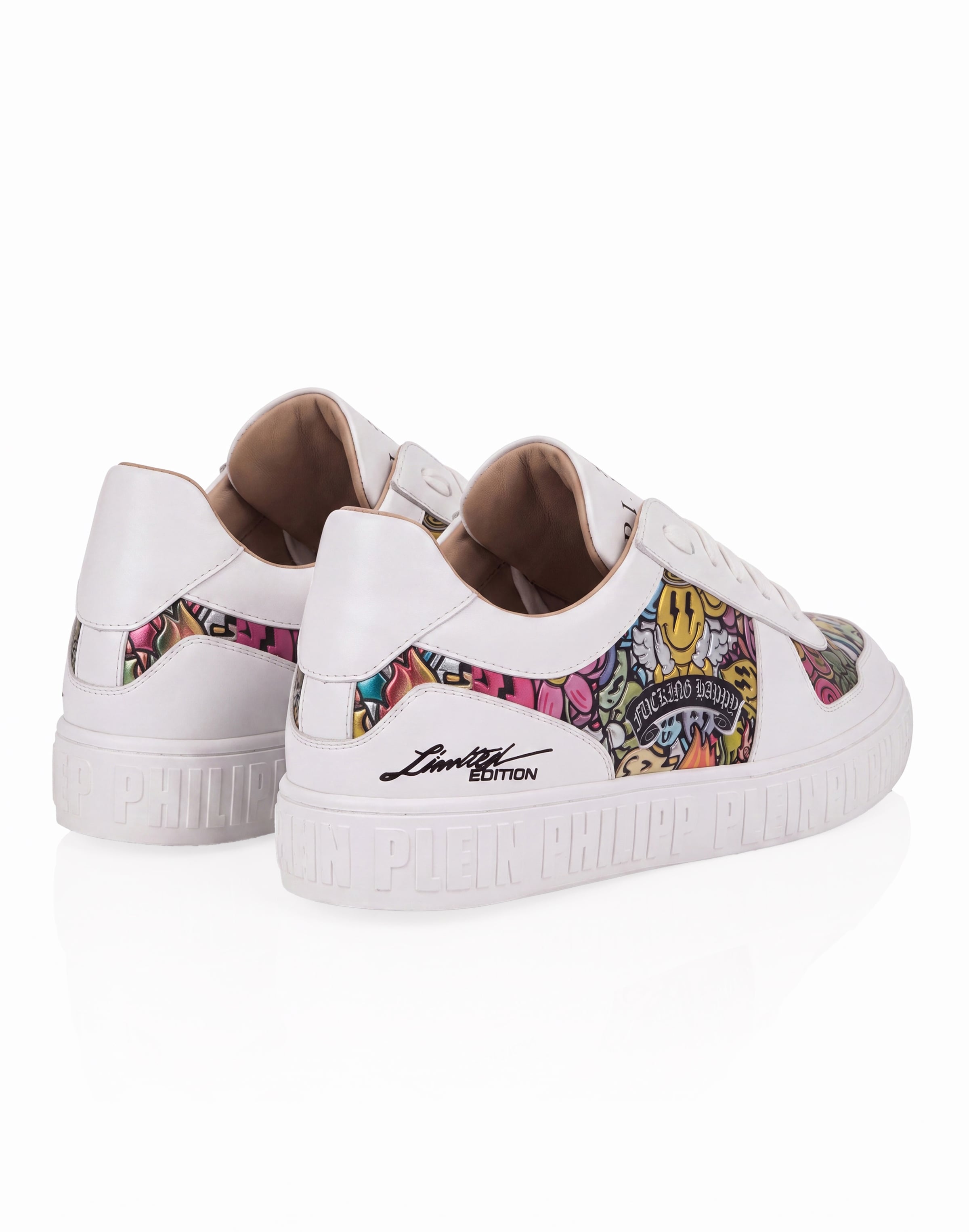 Philipp Plein Sneakers laag ' Smile ' in Wit