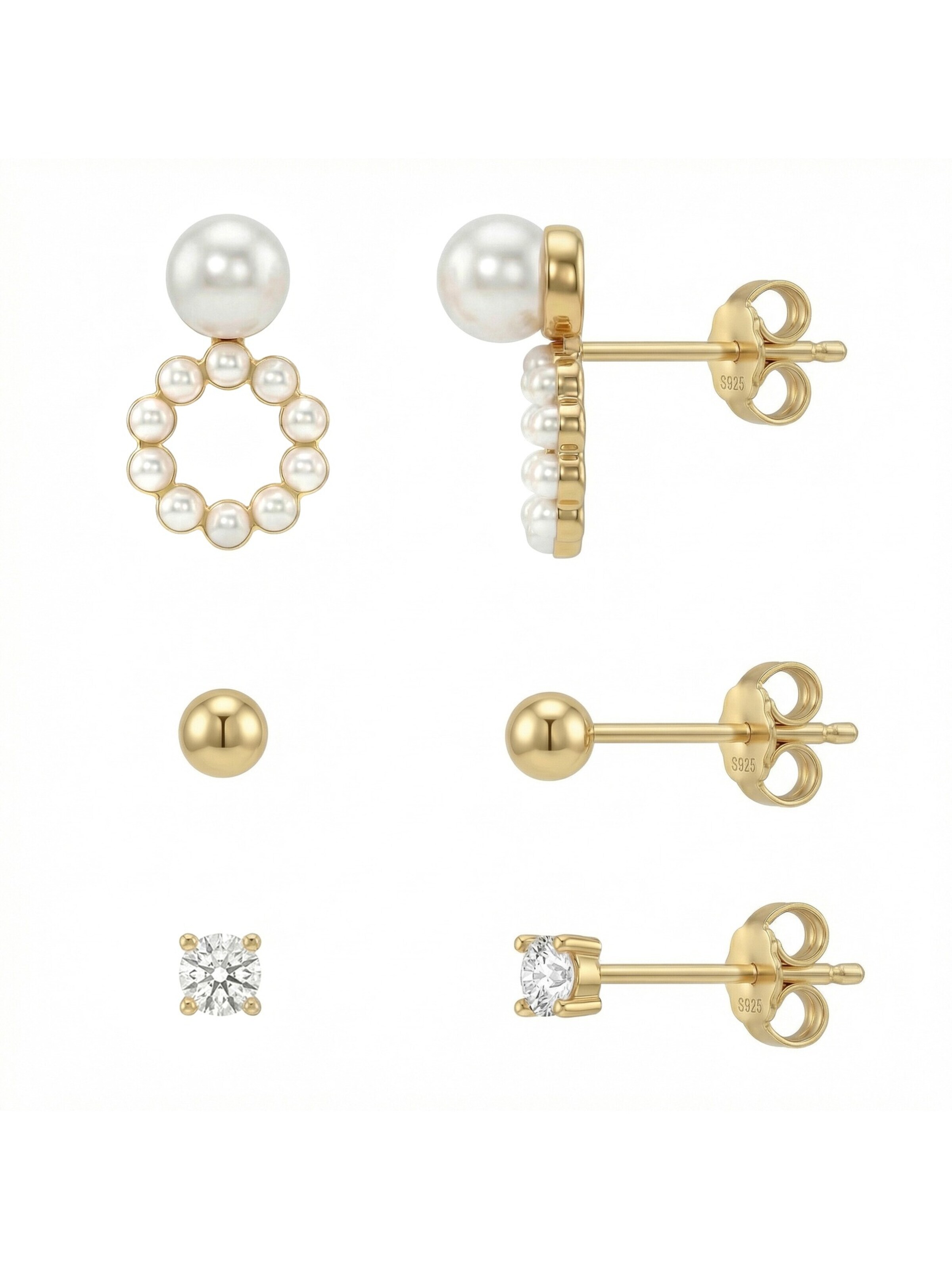Sofia Milani Schmuckset 'Ball Zirconia'‌‌‌‌ in One Size in gold, Produktansicht