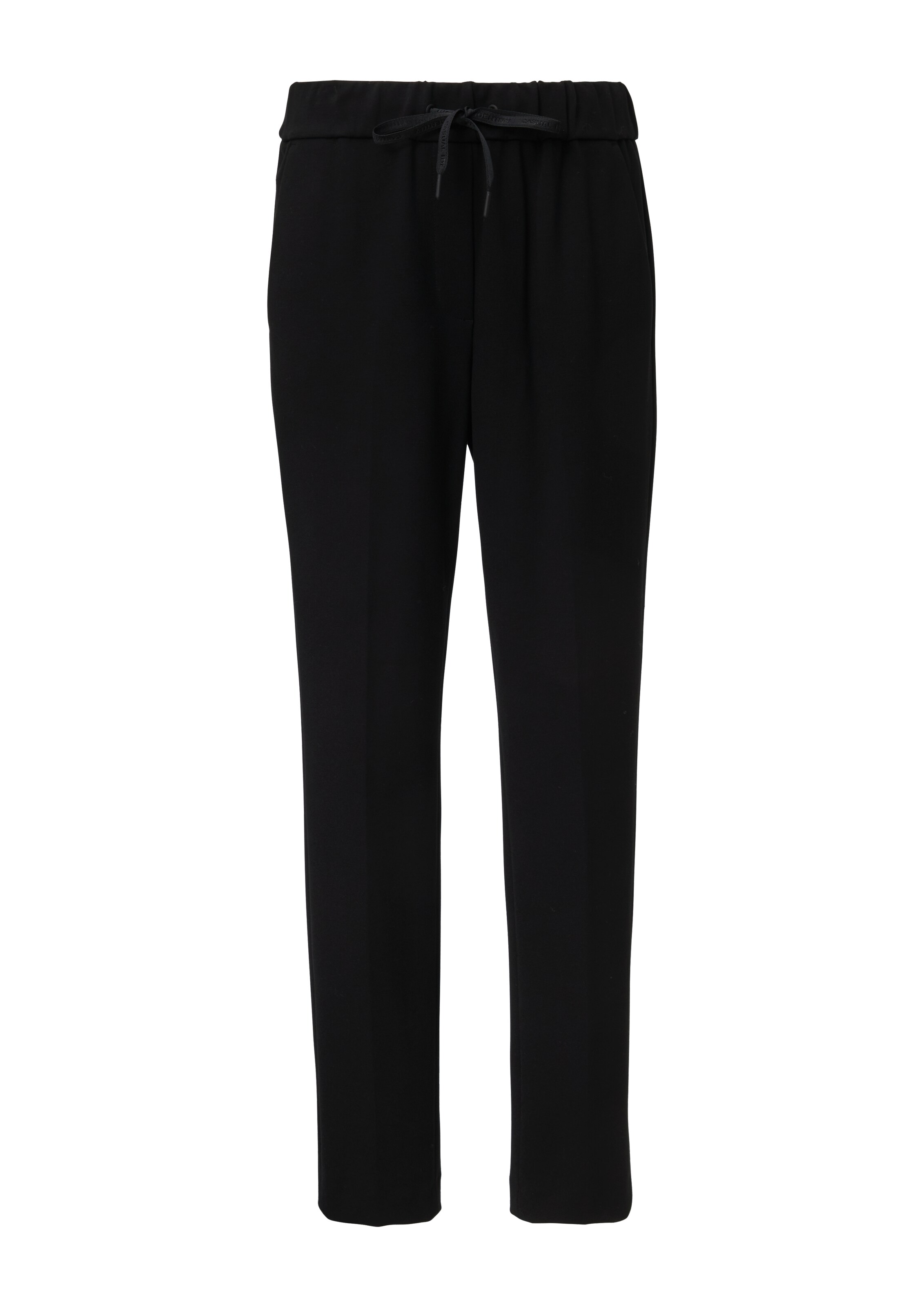 Coupe slim Pantalon à plis comma casual identity en noir : devant