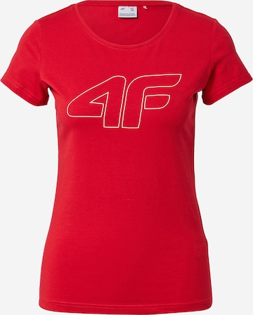 4F - Camiseta funcional en rojo: frente