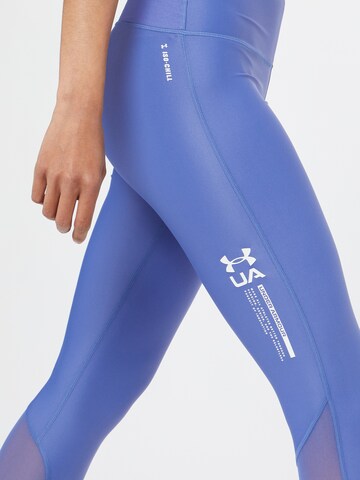 UNDER ARMOUR Skinny Sporthose 'Iso Chill' in Lila