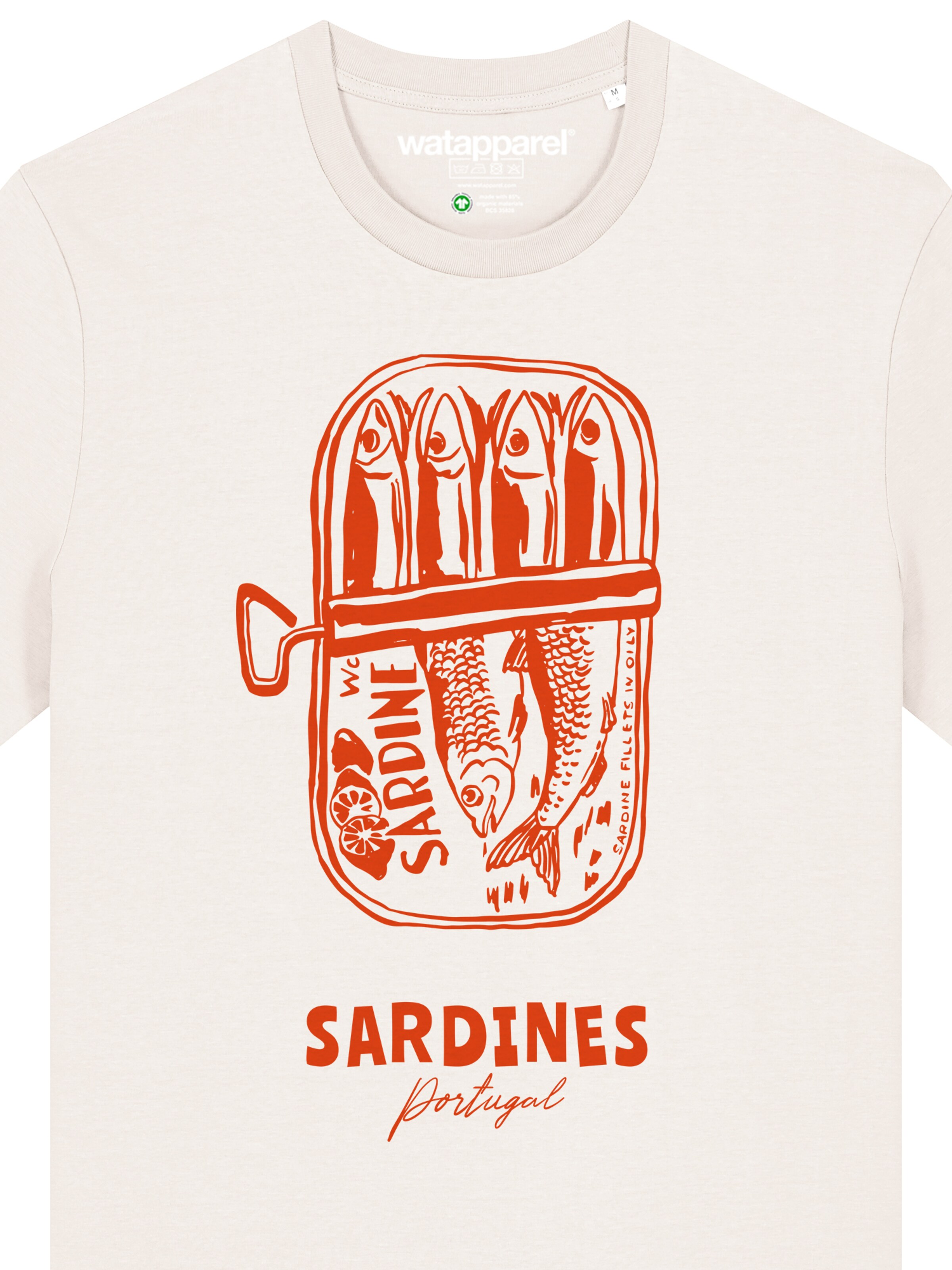 T-Shirt 'Sardines Portugal' Watapparel en blanc