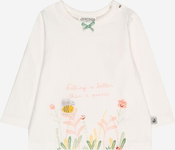 JACKY Shirt 'BEE HAPPY' in White: front