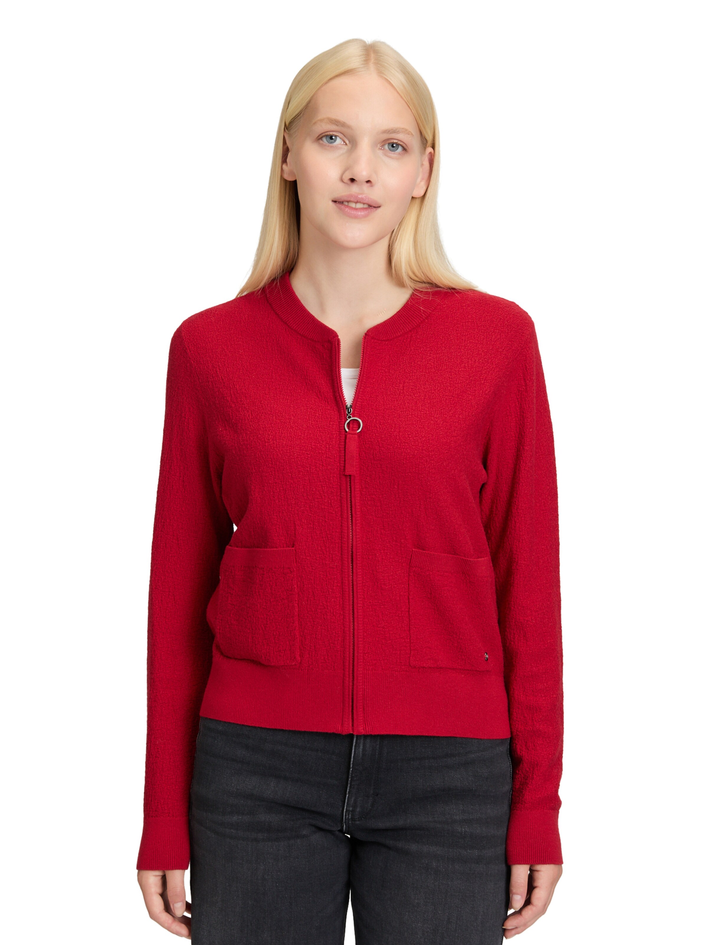 Cardigan Betty & Co en rouge : devant