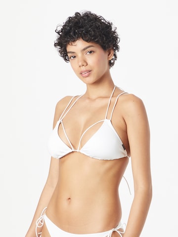 Calvin Klein Swimwear Τρίγωνο Τοπ μπικίνι σε λευκό: μπροστά