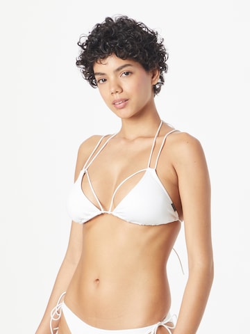 Calvin Klein Swimwear حمالة صدر مثلثة قطعة علوية من البيكيني بلون أبيض: الأمام